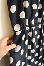 J.crew Navy Blue and White Polka Dot Dress | 6
