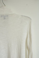 Banana Republic Ivory Open Front Draped Cardigan | M