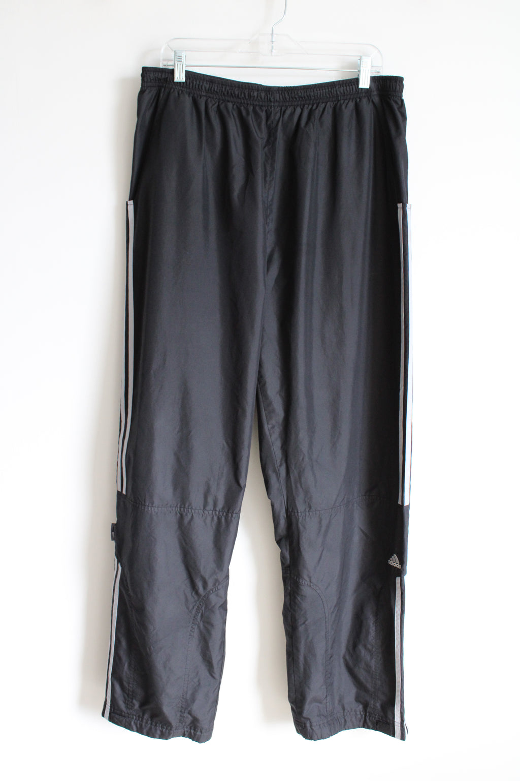 Adidas Black Windbreaker Pants | XL