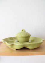 Pfaltzgraff Green Leaf & Acorn Chip & Dip Tray