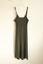 Michael Kors Olive Green Knotted Front Spaghetti Strap Dress | L