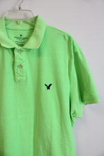 American Eagle Athletic Fit Neon Green Polo Shirt | XL