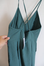 NEW Elia Cher Green Cross Back Strap Fit & Flare Dress | M (8/10)