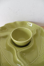 Pfaltzgraff Green Leaf & Acorn Chip & Dip Tray