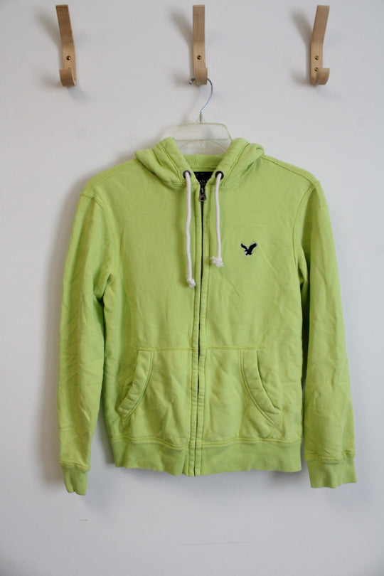 American Eagle Lime Green Full Zip Jacket | S