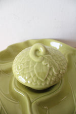 Pfaltzgraff Green Leaf & Acorn Chip & Dip Tray