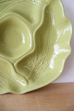 Pfaltzgraff Green Leaf & Acorn Chip & Dip Tray