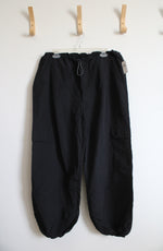 NEW Old Navy Quick Dry Black Nylon Drawstring Pants | L Tall