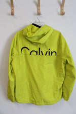 Calvin Klein Neon Yellow Windbreaker Jacket | L