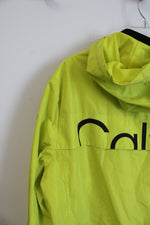 Calvin Klein Neon Yellow Windbreaker Jacket | L
