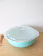 Pyrex #024 2 Quart Turquoise Covered Dish