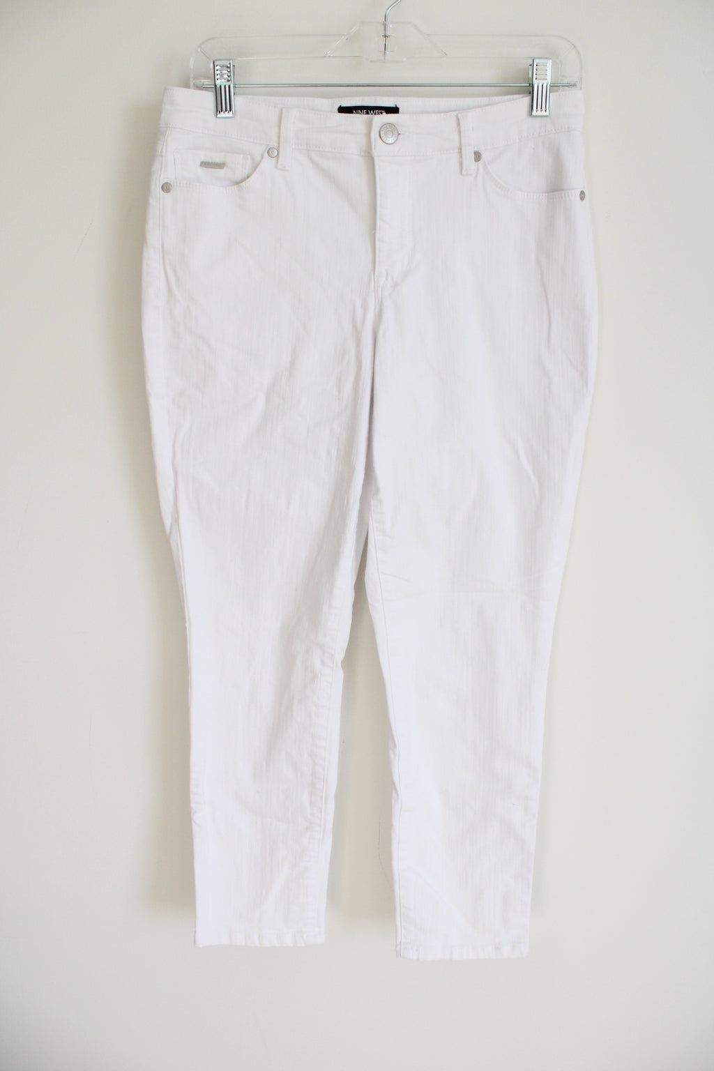 Nine West Gramercy Skinny Crop White Jeans | 6