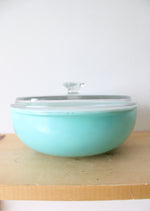 Pyrex #024 2 Quart Turquoise Covered Dish