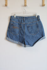Wild Fable "Happy" Embroidered Highest Rise Mom Shorts | 10/30R