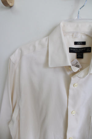 NEW Pronto Uomo Slim Fit Cream Button Down Shirt | 16 1/2 - 34/35 Jubilee Thrift NEW Pronto Uomo Slim Fit Cream Button Down Shirt | 16 1/2 - 34/35 Jubilee Thrift