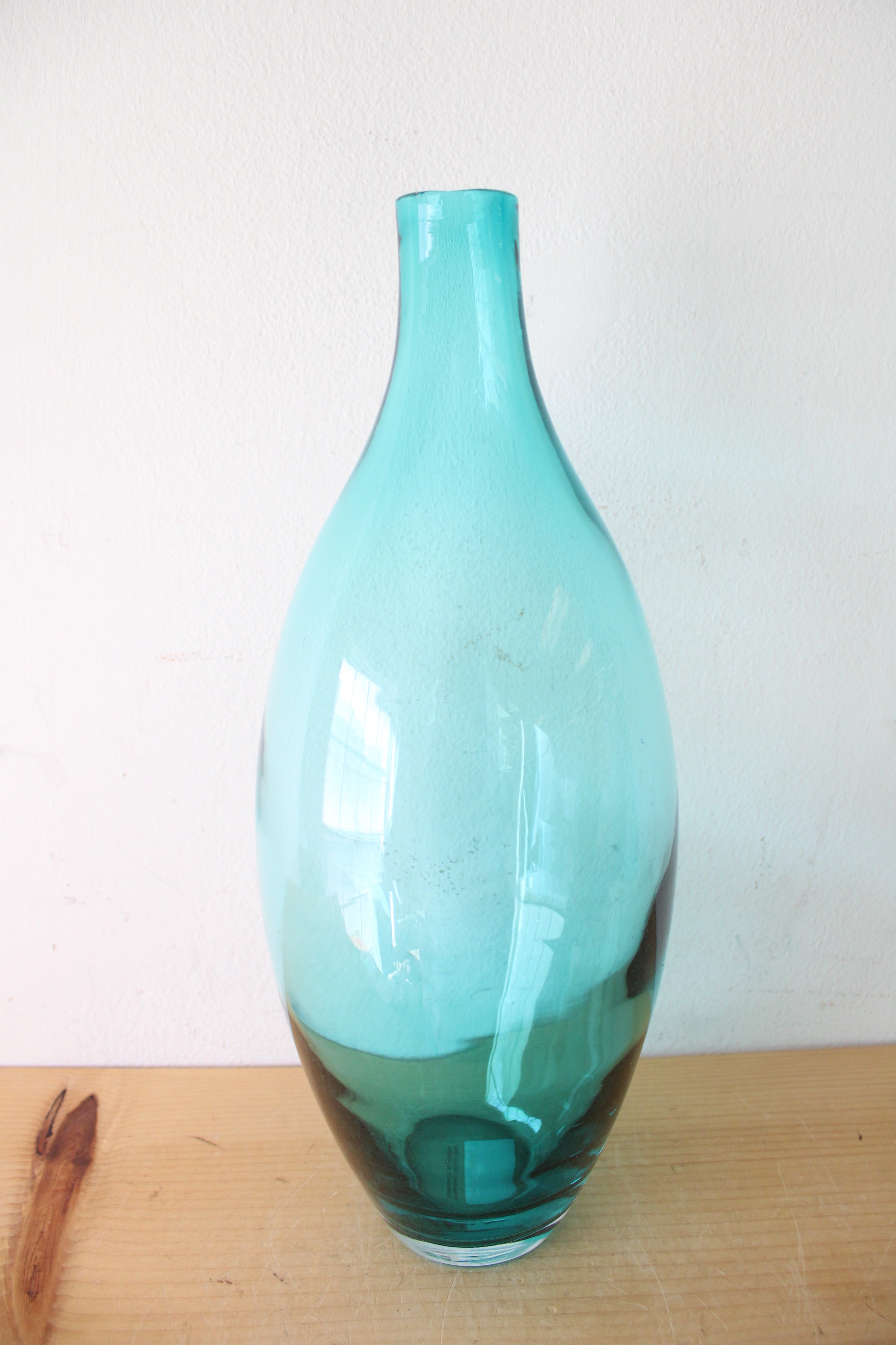 Shoreline Clear Blue Glass Vase | 16"