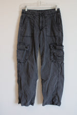 American Eagle Charcoal Gray Cargo Baggy Jogger Pants | 6