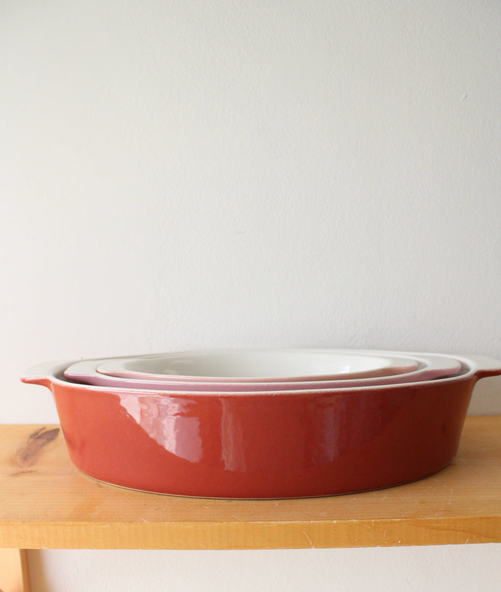 Threshold 3-Piece Pastel Stoneware Oval Baking Dish Set