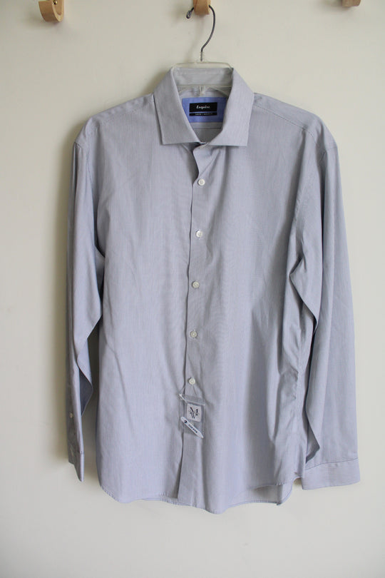 NEW Esquire Slim Fit Striped Button Down Shirt | 16 1/2 34/35