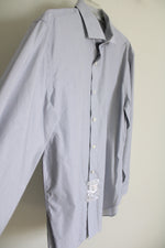 NEW Esquire Slim Fit Striped Button Down Shirt | 16 1/2 34/35