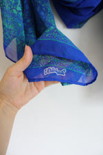 Vaishah Blue Green Chiffon Scarf