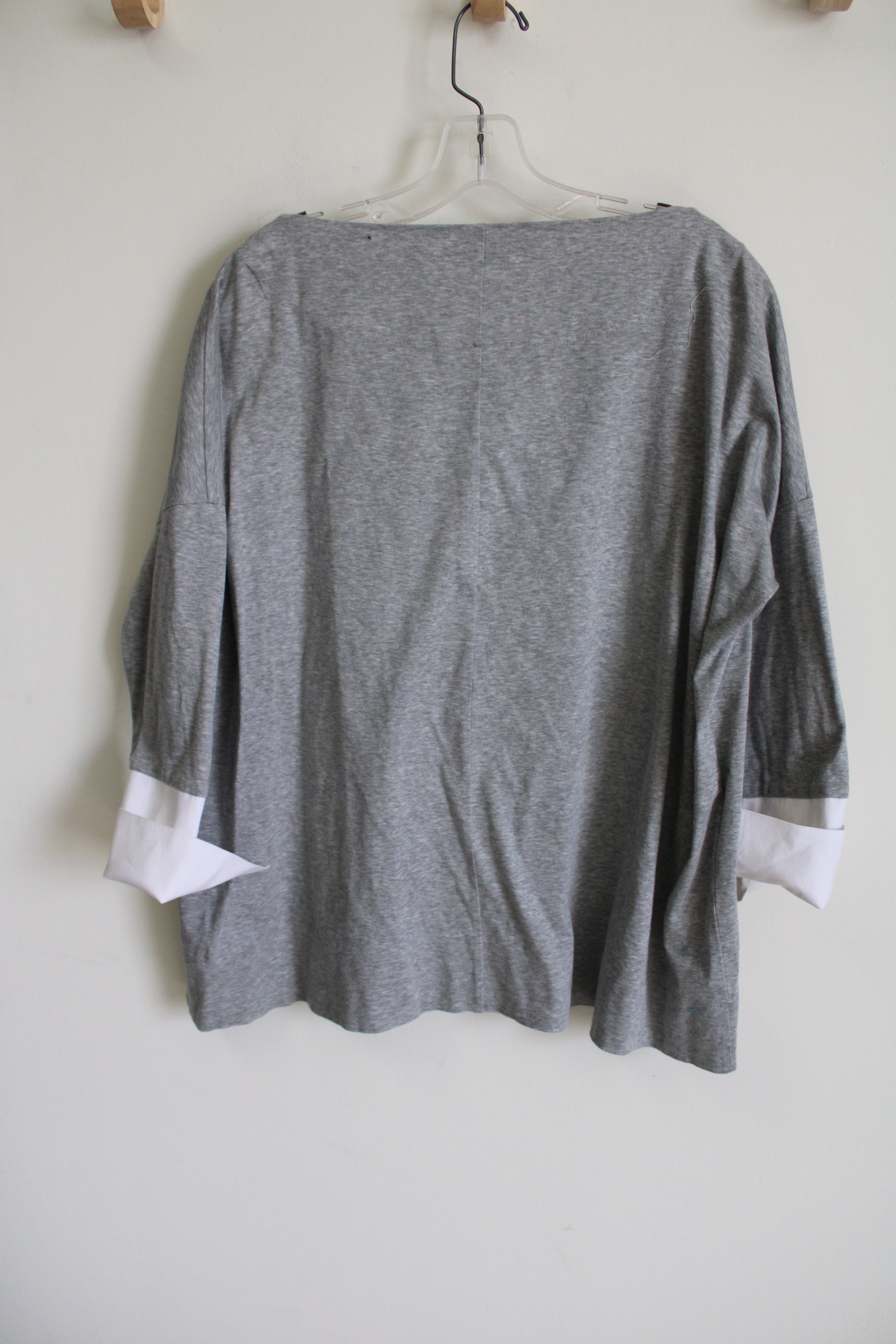 Lafayette 148 Gray Layered Shirt | M
