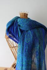Vaishah Blue Green Chiffon Scarf