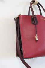 Michael Kors Mercer Python Embossed Accordion Bag