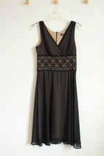 Dressbarn Collection Black Overlay Formal Floral Lace Dress | 8