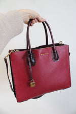 Michael Kors Mercer Python Embossed Accordion Bag