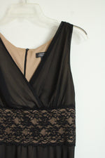 Dressbarn Collection Black Overlay Formal Floral Lace Dress | 8