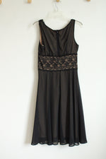 Dressbarn Collection Black Overlay Formal Floral Lace Dress | 8