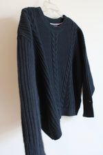 Tommy Hilfiger Navy Blue Cable Knit Sweater | L