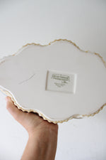 Temptations Blue Floral Ribbed Scalloped Edge Casserole Dish & Carrier