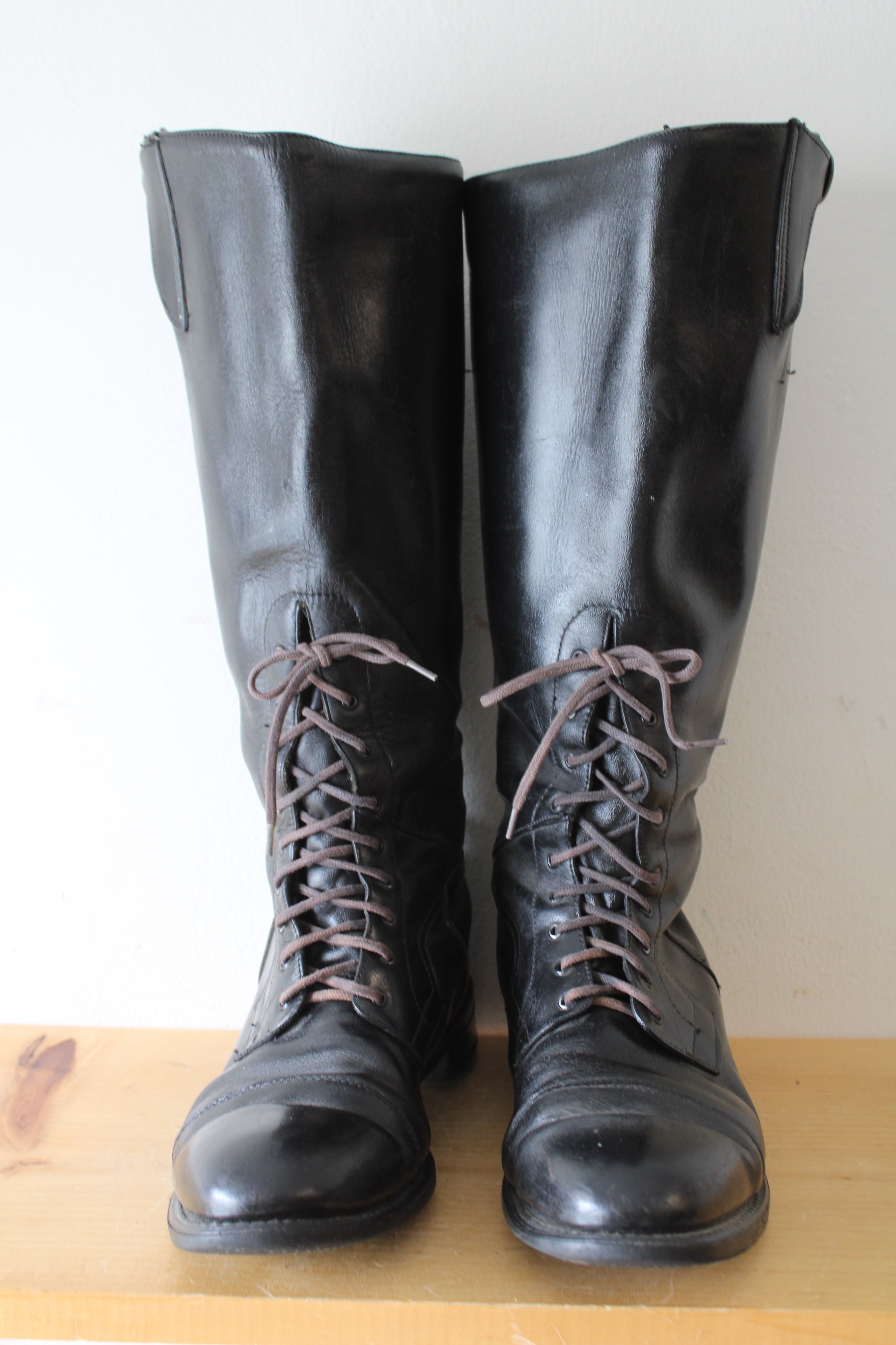 Harley-Davidson Leather Tall Lace Up 514 Black Boots | Size 12D