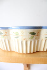 Temptations Blue Floral Ribbed Scalloped Edge Casserole Dish & Carrier
