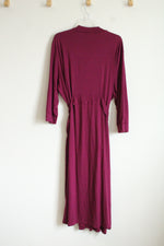 NEW MAXMODA Long Knit Burgundy Robe | XXXL