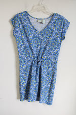 Caribbean Joe Blue & Yellow Patterned Dress | M