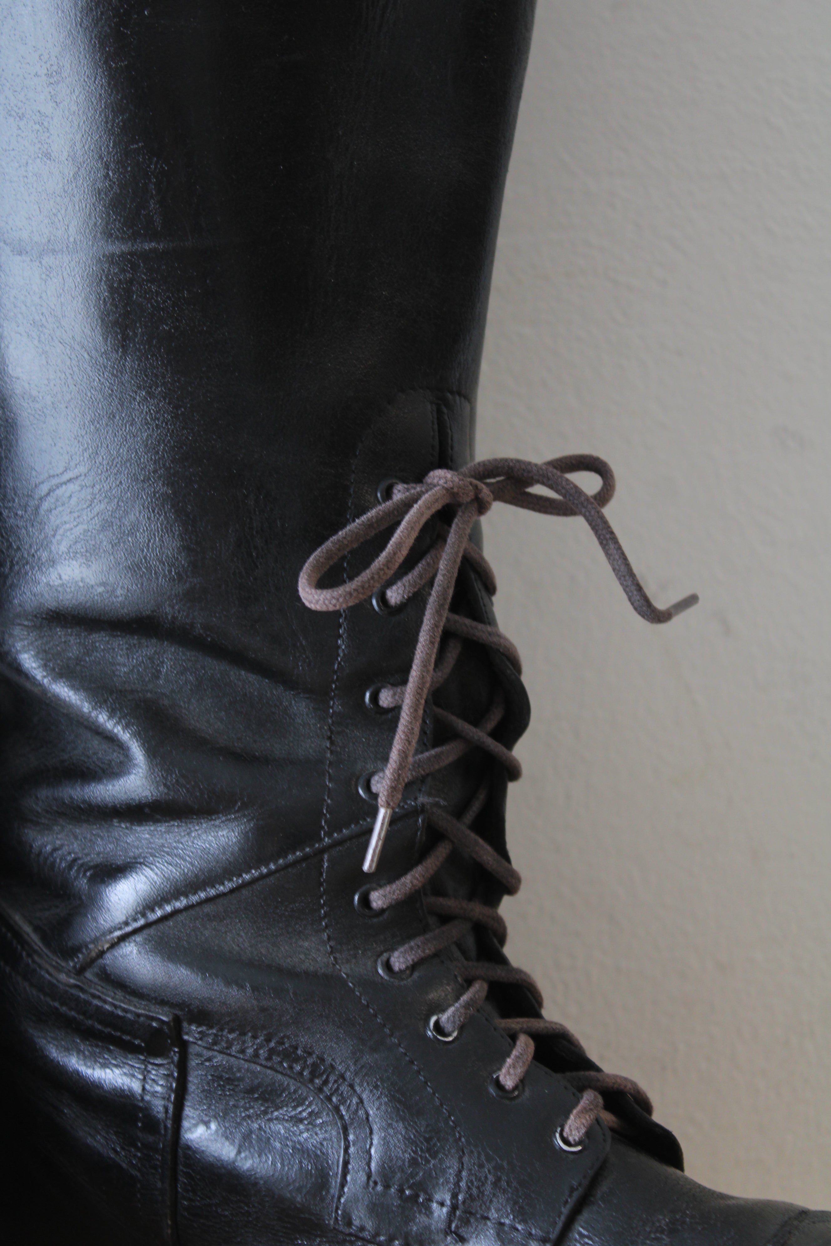 Harley-Davidson Leather Tall Lace Up 514 Black Boots | Size 12D