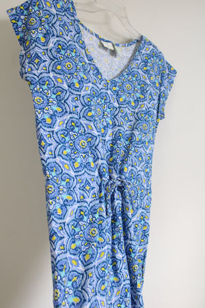 Caribbean Joe Blue & Yellow Patterned Dress | M