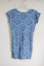 Caribbean Joe Blue & Yellow Patterned Dress | M