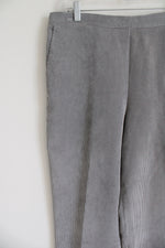 Alfred Dunner Gray Corduroy Pant | 14