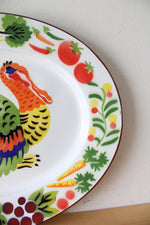 Vintage Enamelware Turkey Large Platter