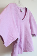 Cabi Purple Pink Terry Oversized Shirt | XS