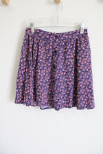 Charlotte Russe Blue Pink Floral Skirt | M