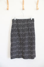 Worthington Black & White Patterned Pencil Skirt | 10