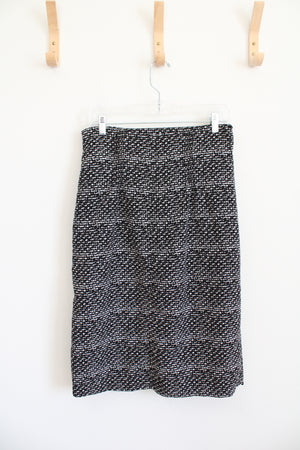 Worthington Black & White Patterned Pencil Skirt | 10