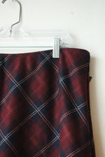 NEW Wild Fable Maroon and Dark Blue Plaid Miniskirt | M