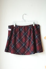 NEW Wild Fable Maroon and Dark Blue Plaid Miniskirt | M