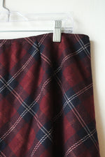 NEW Wild Fable Maroon and Dark Blue Plaid Miniskirt | M
